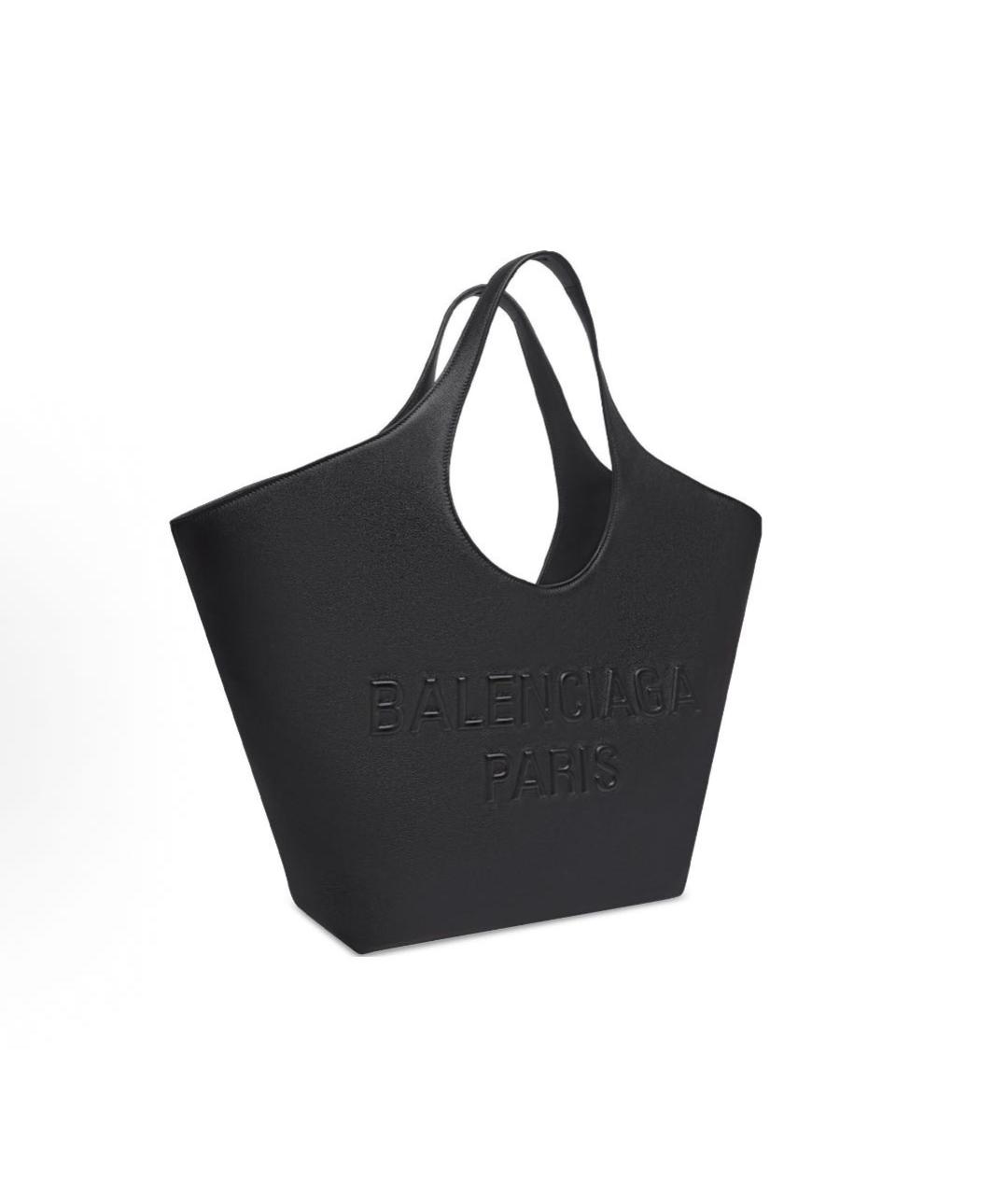 BALENCIAGA Черная кожаная сумка с короткими ручками, фото 2