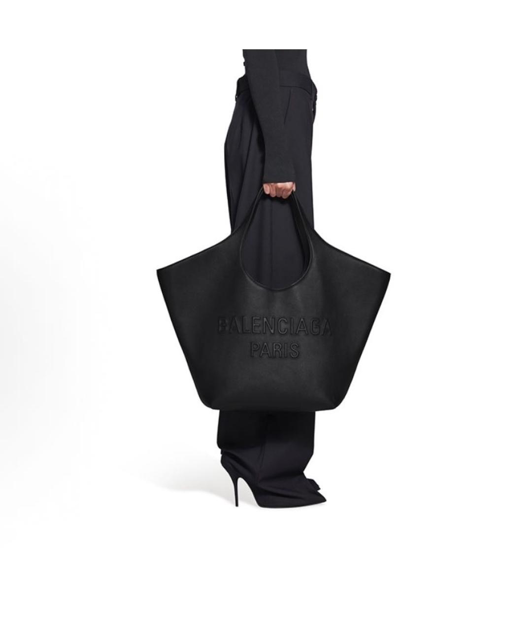BALENCIAGA Черная кожаная сумка с короткими ручками, фото 5