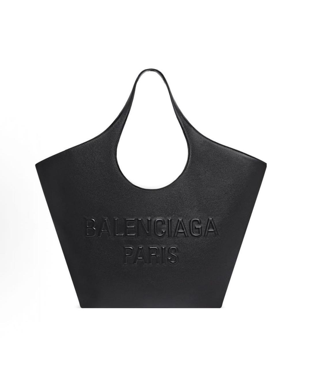 BALENCIAGA Черная кожаная сумка с короткими ручками, фото 1