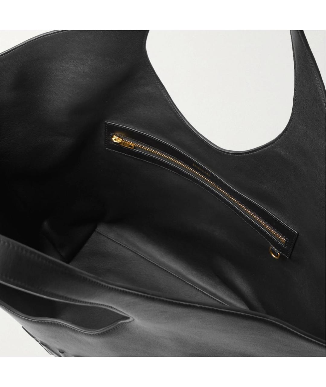 BALENCIAGA Черная кожаная сумка с короткими ручками, фото 8