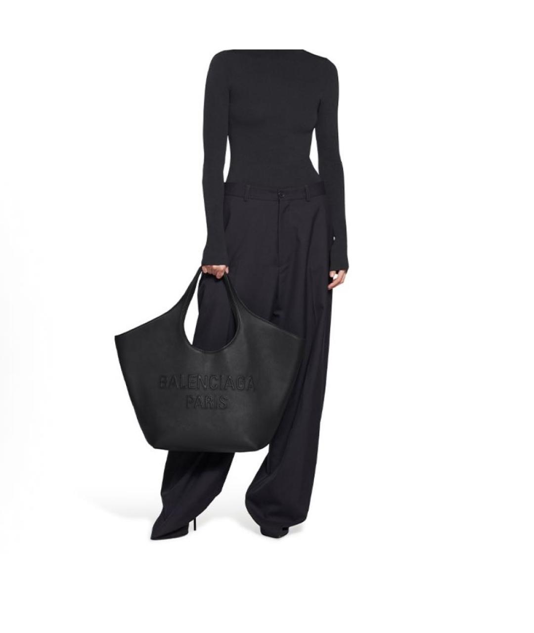 BALENCIAGA Черная кожаная сумка с короткими ручками, фото 6
