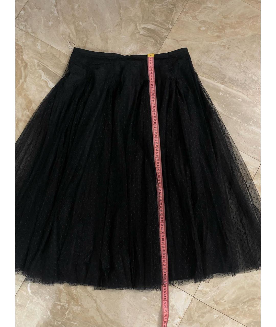 MAX MARA Черная сетчатая юбка миди, фото 6