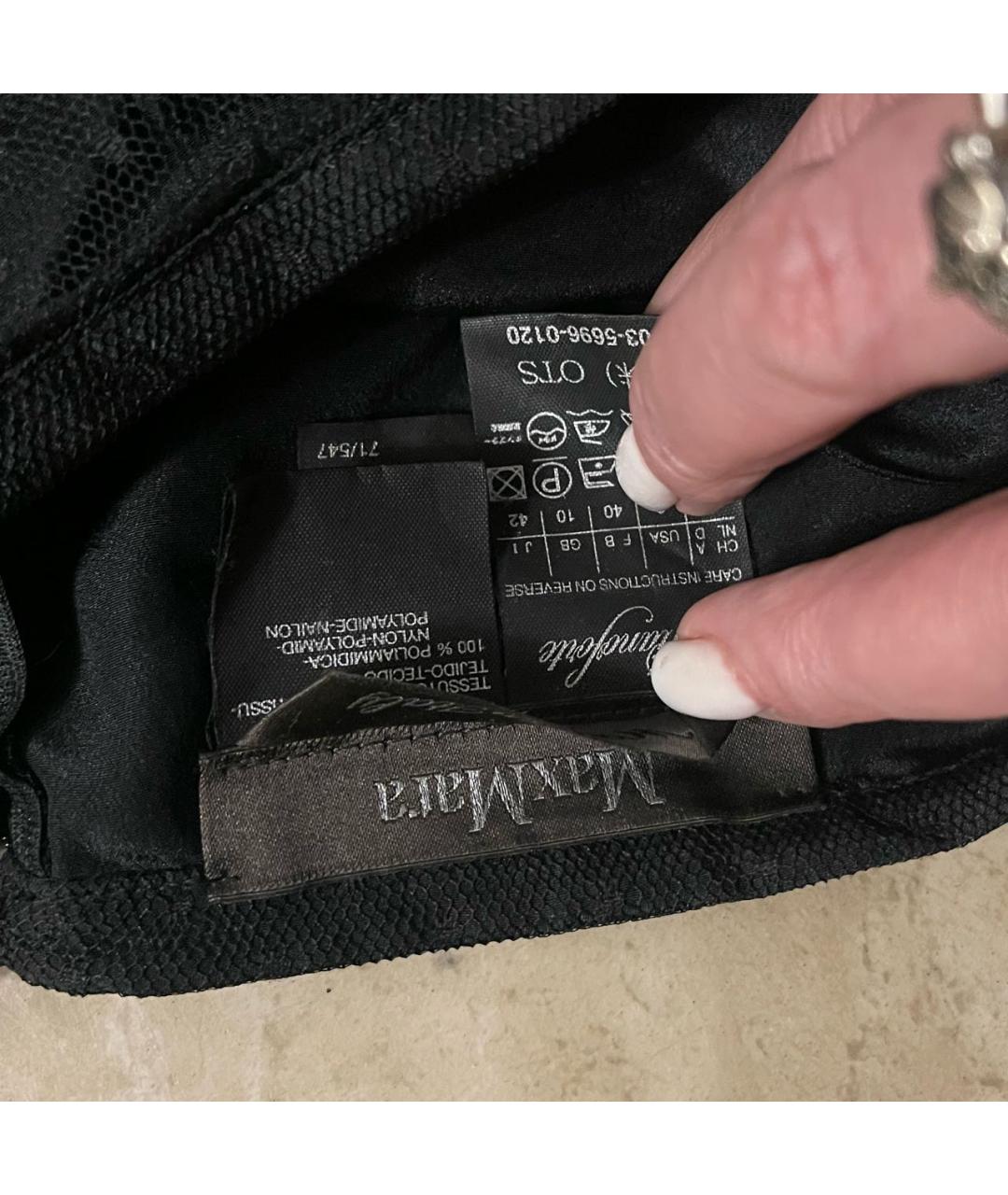MAX MARA Черная сетчатая юбка миди, фото 7