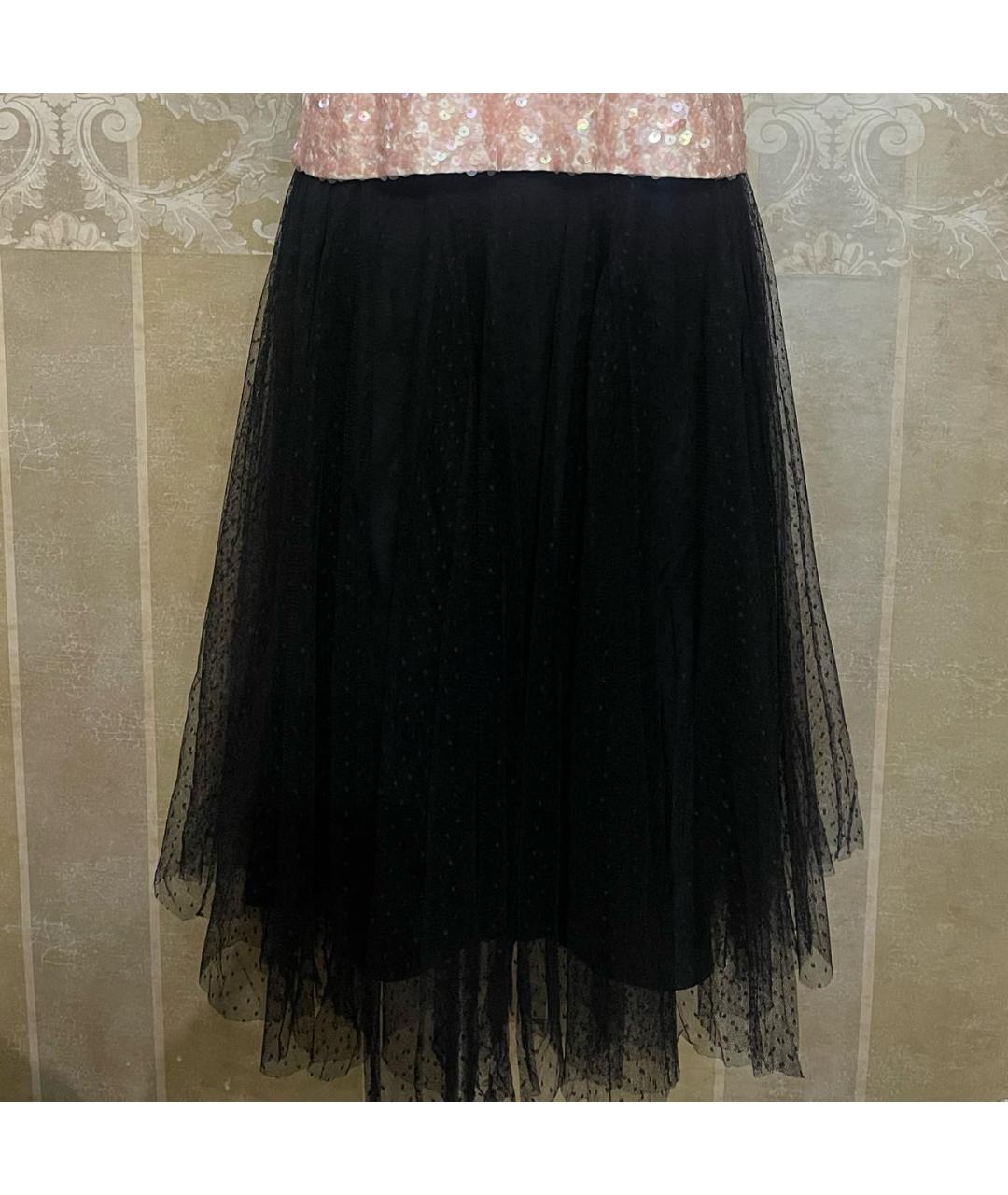 MAX MARA Черная сетчатая юбка миди, фото 3