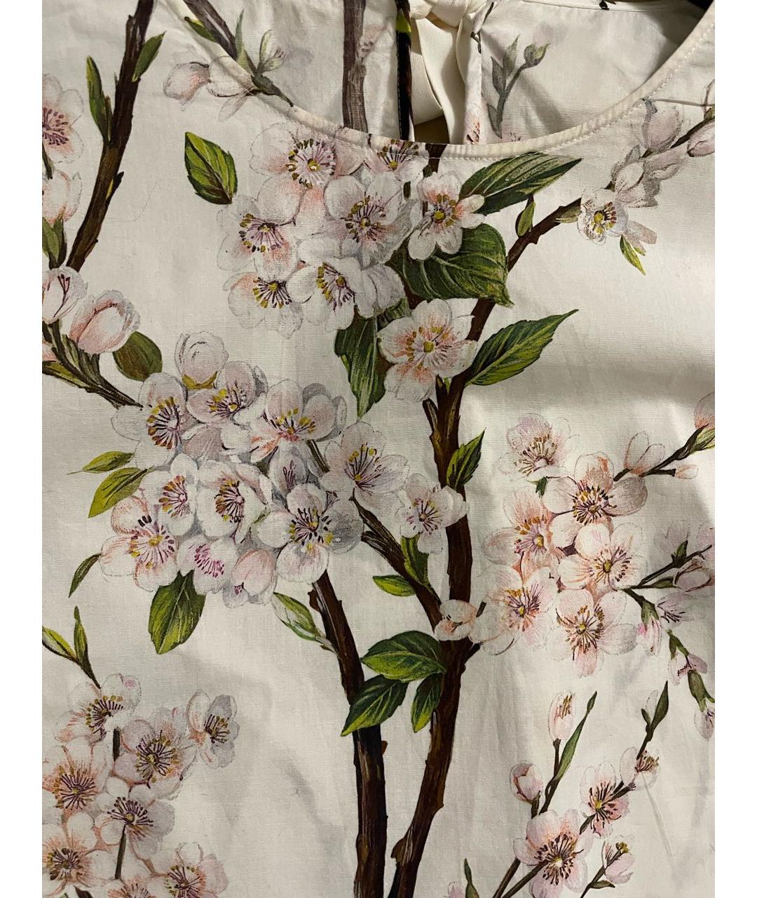 DOLCE&GABBANA Белая хлопковая блузы, фото 4