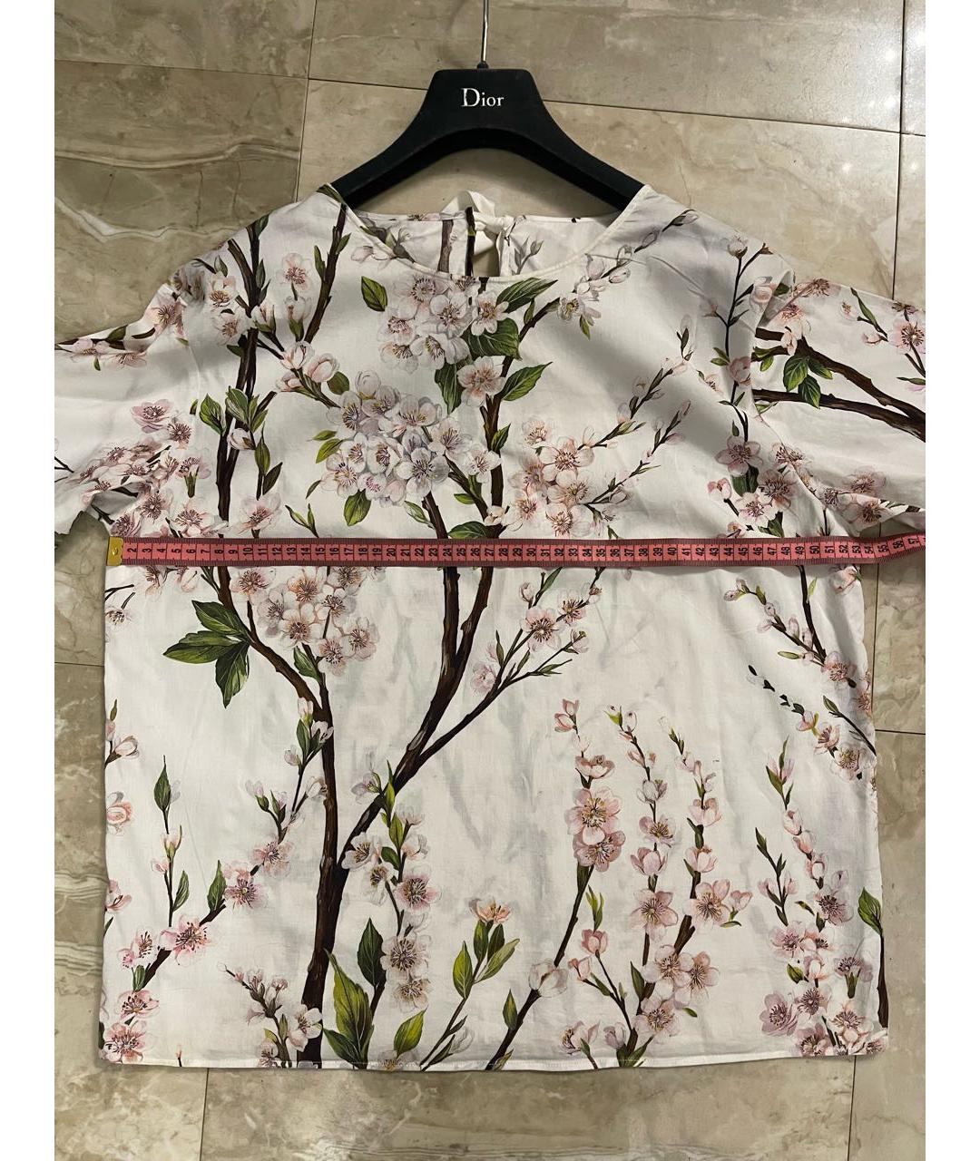 DOLCE&GABBANA Белая хлопковая блузы, фото 5