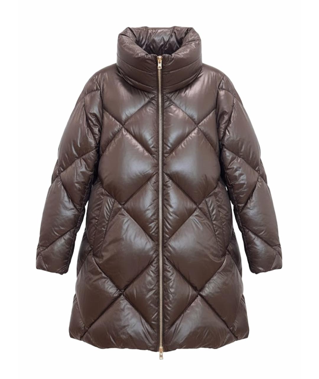 HERNO Коричневый полиамидовый пуховик, фото 1
