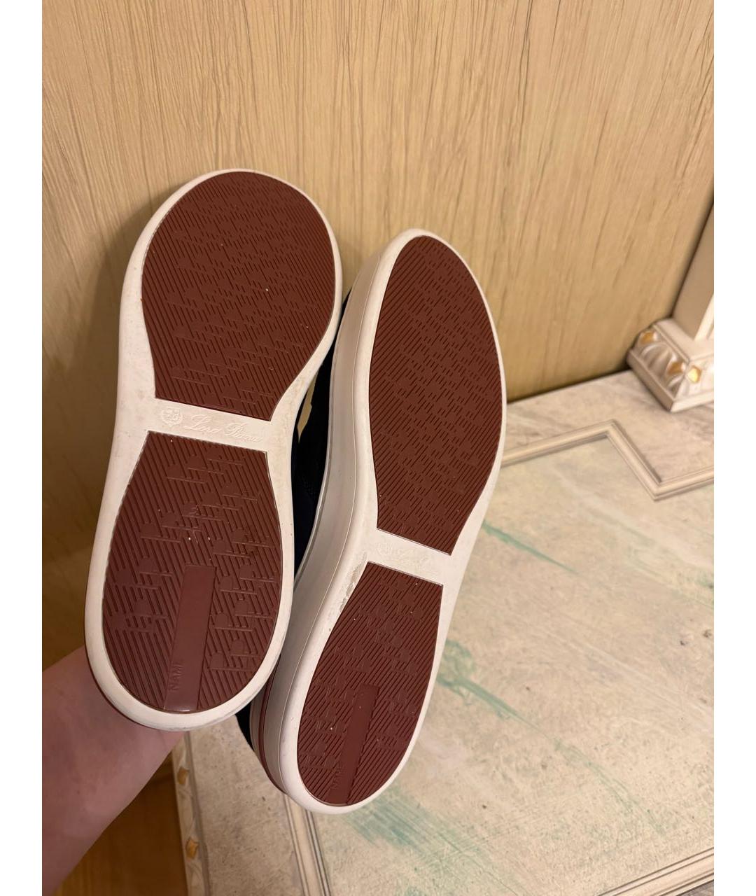 LORO PIANA Темно-синие низкие кроссовки / кеды, фото 6