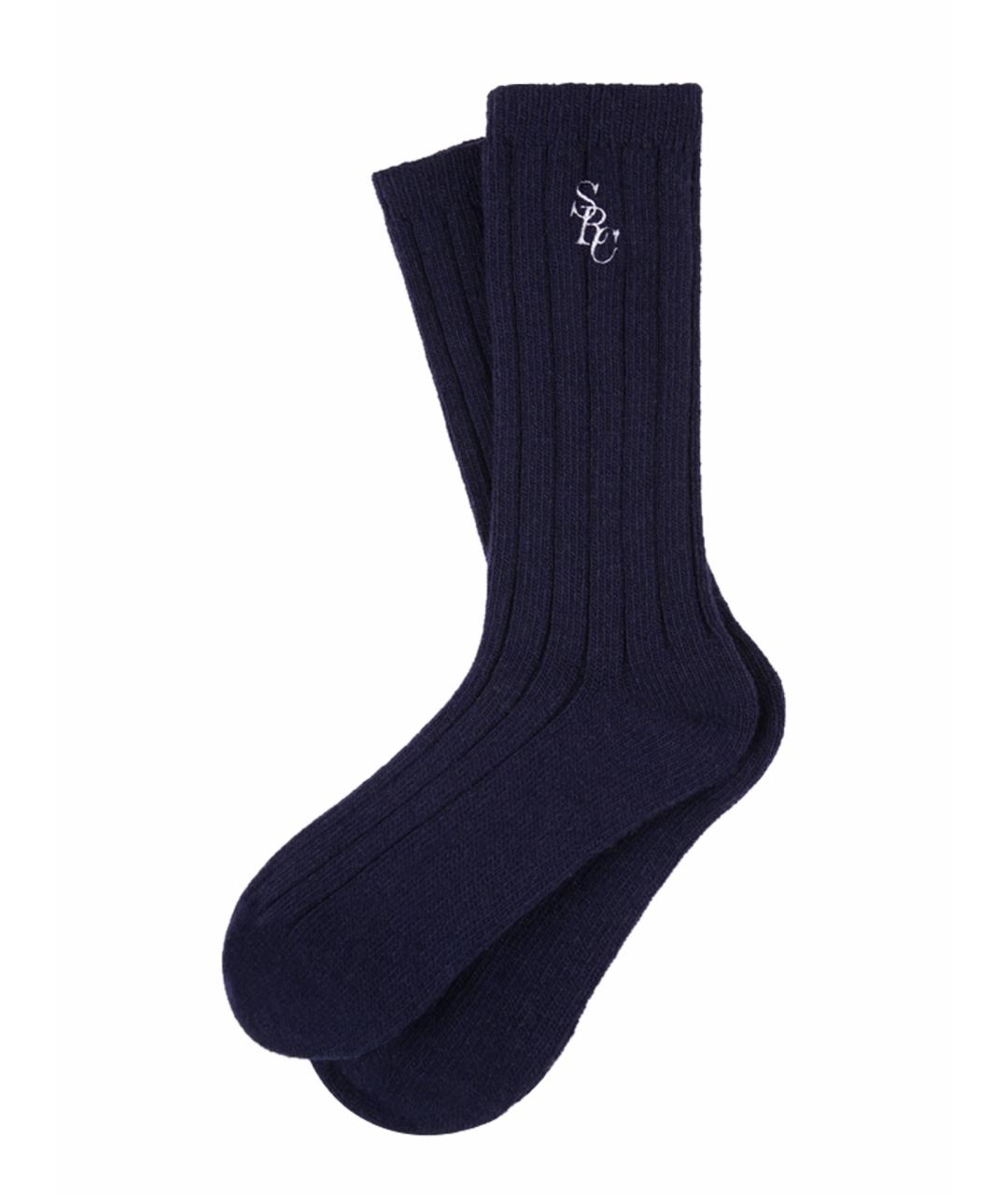 SPORTY AND RICH Синие носки, чулки и колготы, фото 1