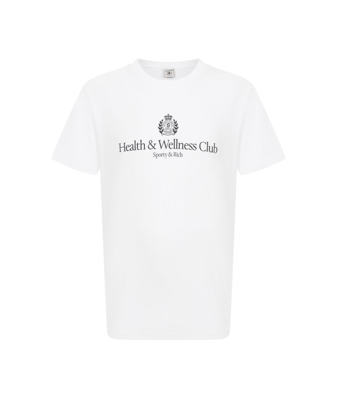 SPORTY AND RICH Белая хлопковая футболка, фото 1