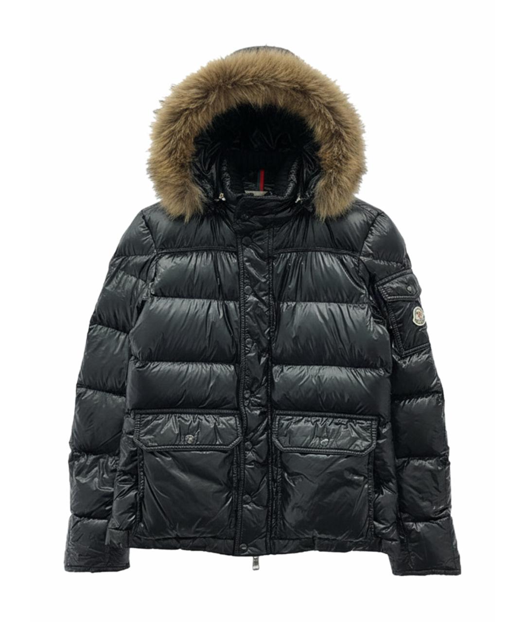 MONCLER Черный пуховик, фото 1