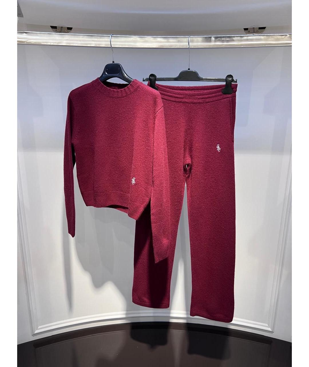 SPORTY AND RICH Бордовый кашемировый спортивные костюмы, фото 2