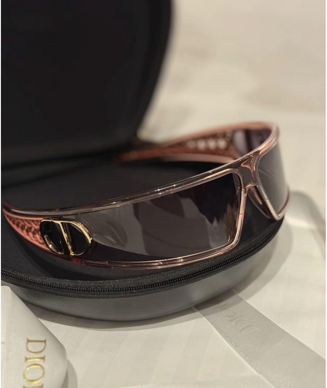 CHRISTIAN DIOR Розовые пластиковые солнцезащитные очки, фото 4