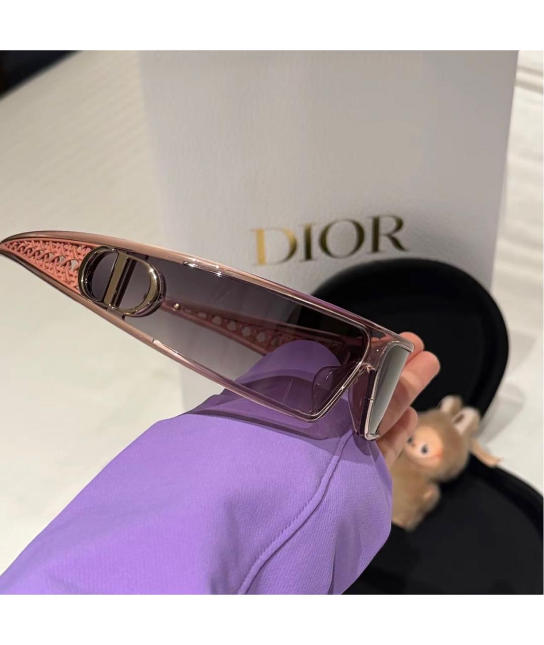 CHRISTIAN DIOR Розовые пластиковые солнцезащитные очки, фото 5