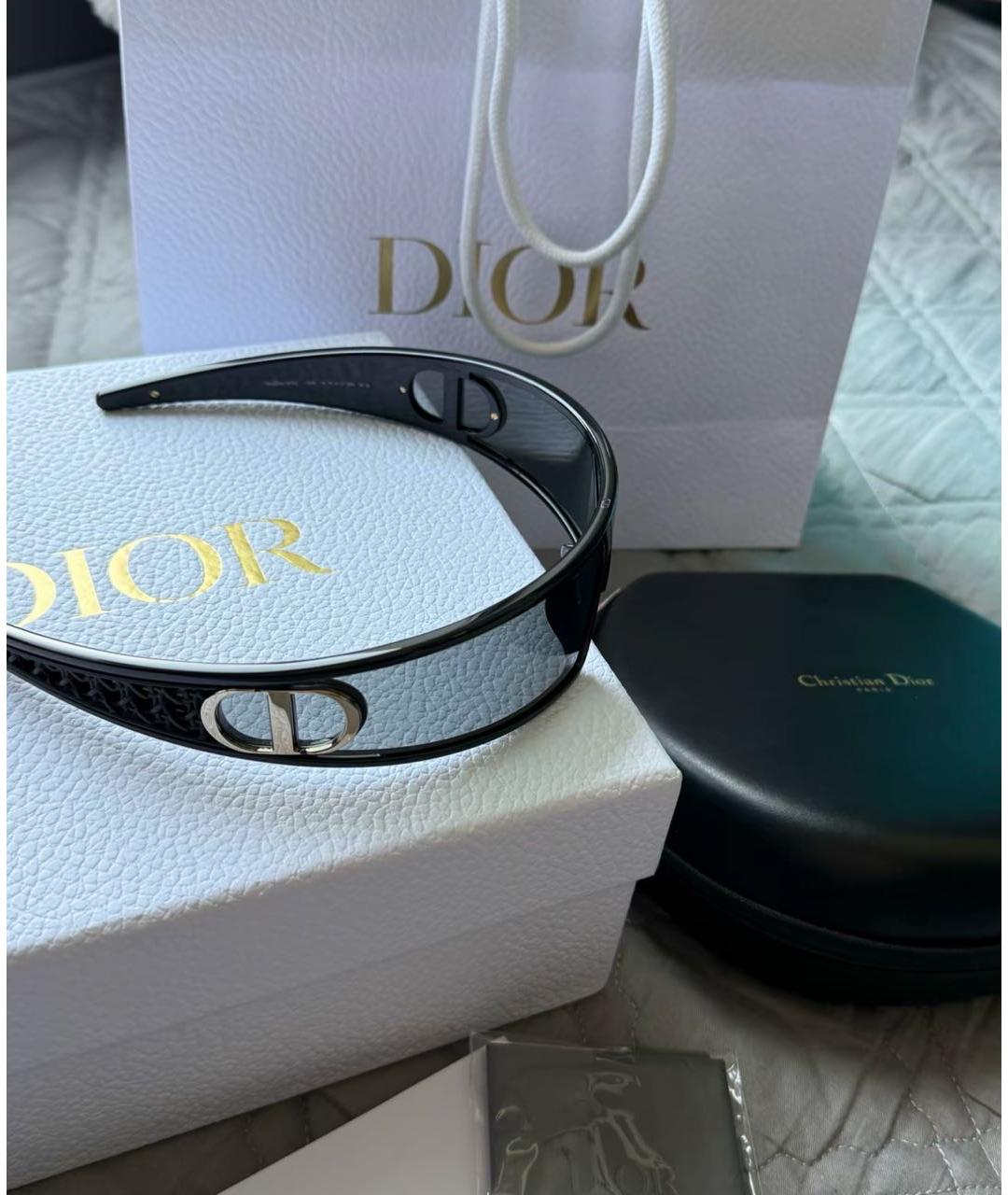 CHRISTIAN DIOR Черные пластиковые солнцезащитные очки, фото 5