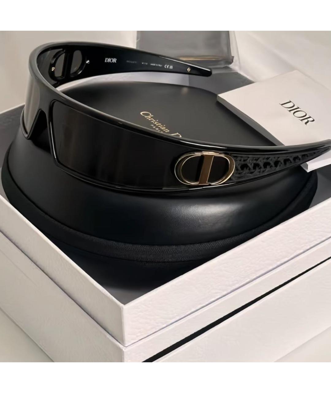CHRISTIAN DIOR Черные пластиковые солнцезащитные очки, фото 7