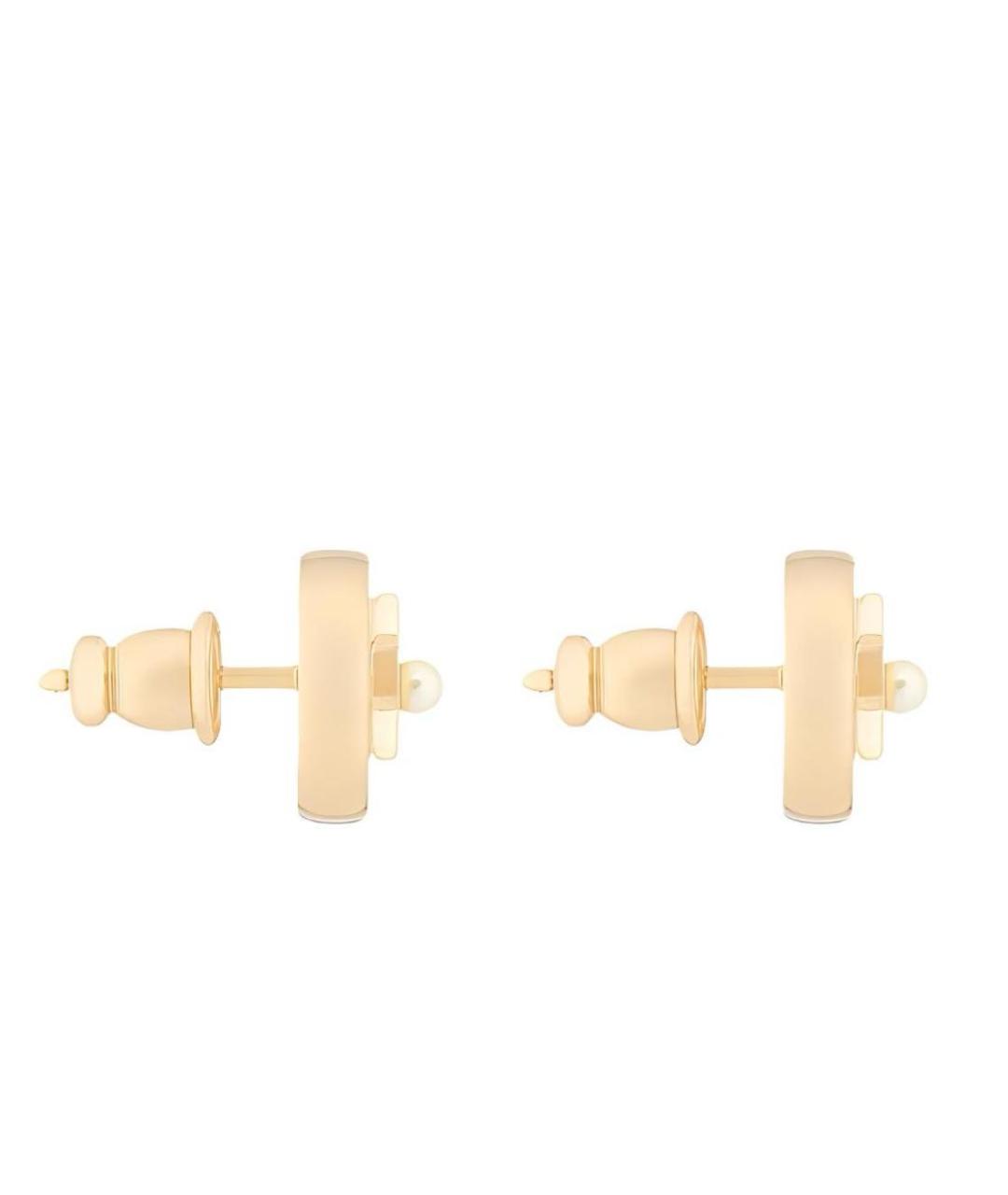 CHRISTIAN DIOR Золотые металлические серьги, фото 3