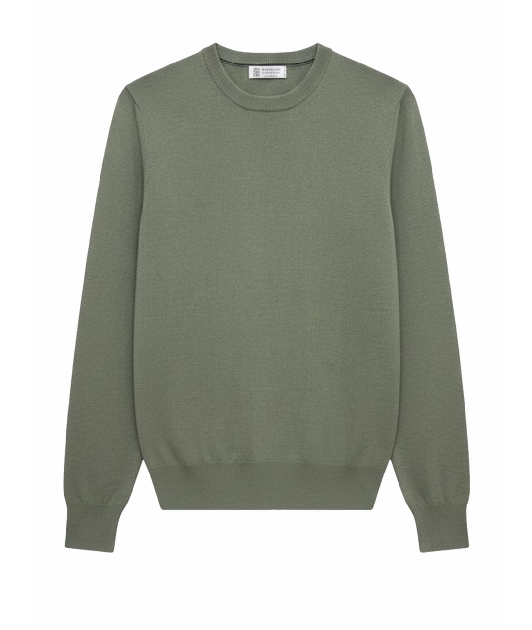 BRUNELLO CUCINELLI Хаки джемпер / свитер, фото 1