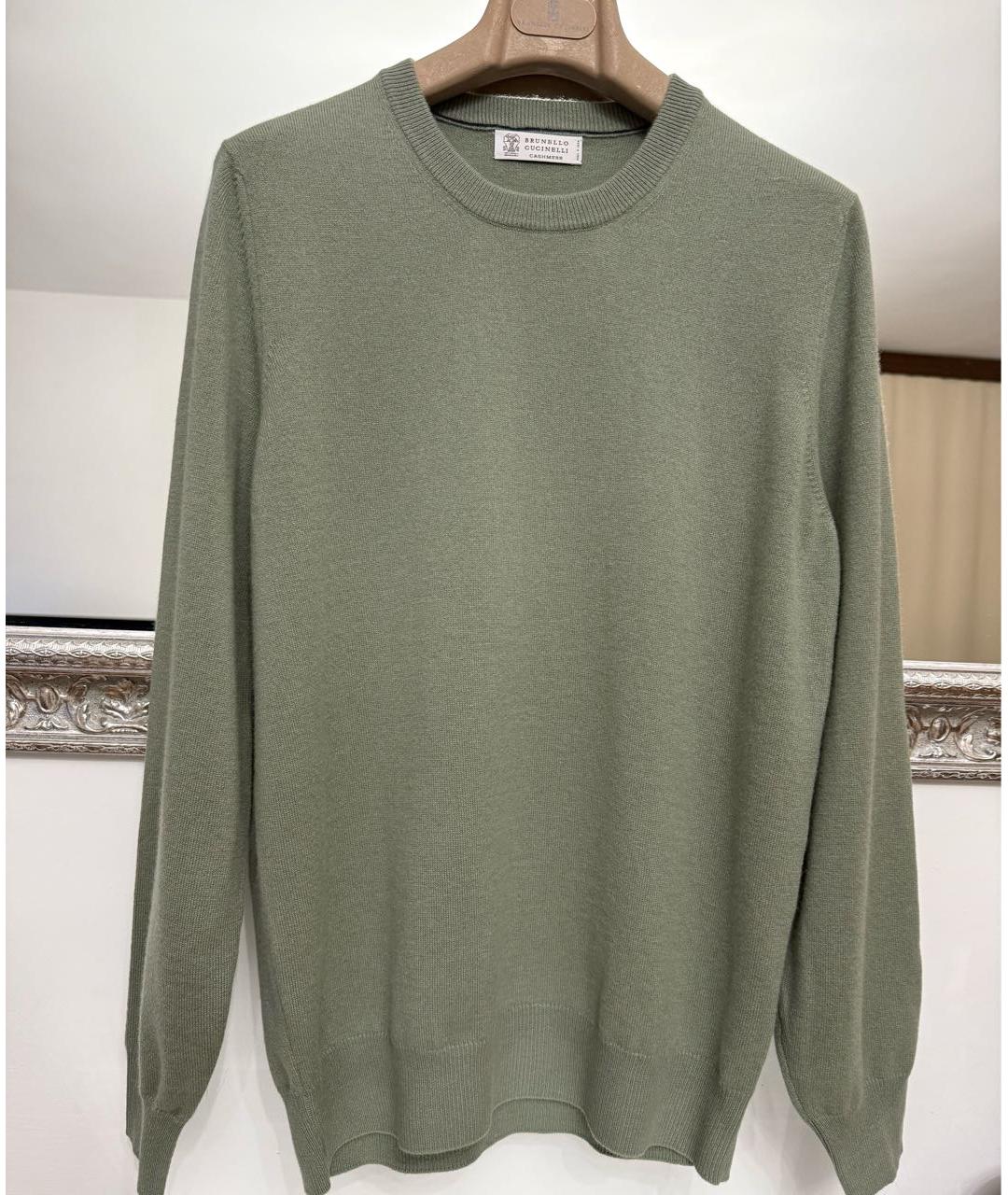 BRUNELLO CUCINELLI Хаки джемпер / свитер, фото 6