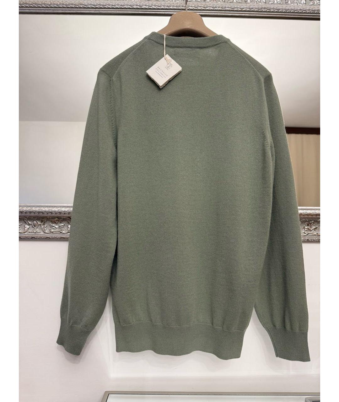 BRUNELLO CUCINELLI Хаки джемпер / свитер, фото 3