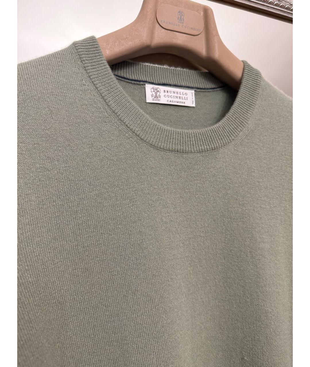 BRUNELLO CUCINELLI Хаки джемпер / свитер, фото 2