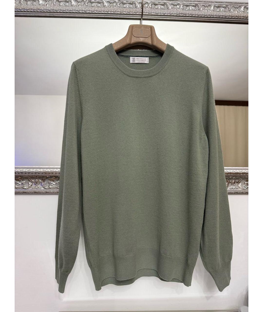 BRUNELLO CUCINELLI Хаки джемпер / свитер, фото 7