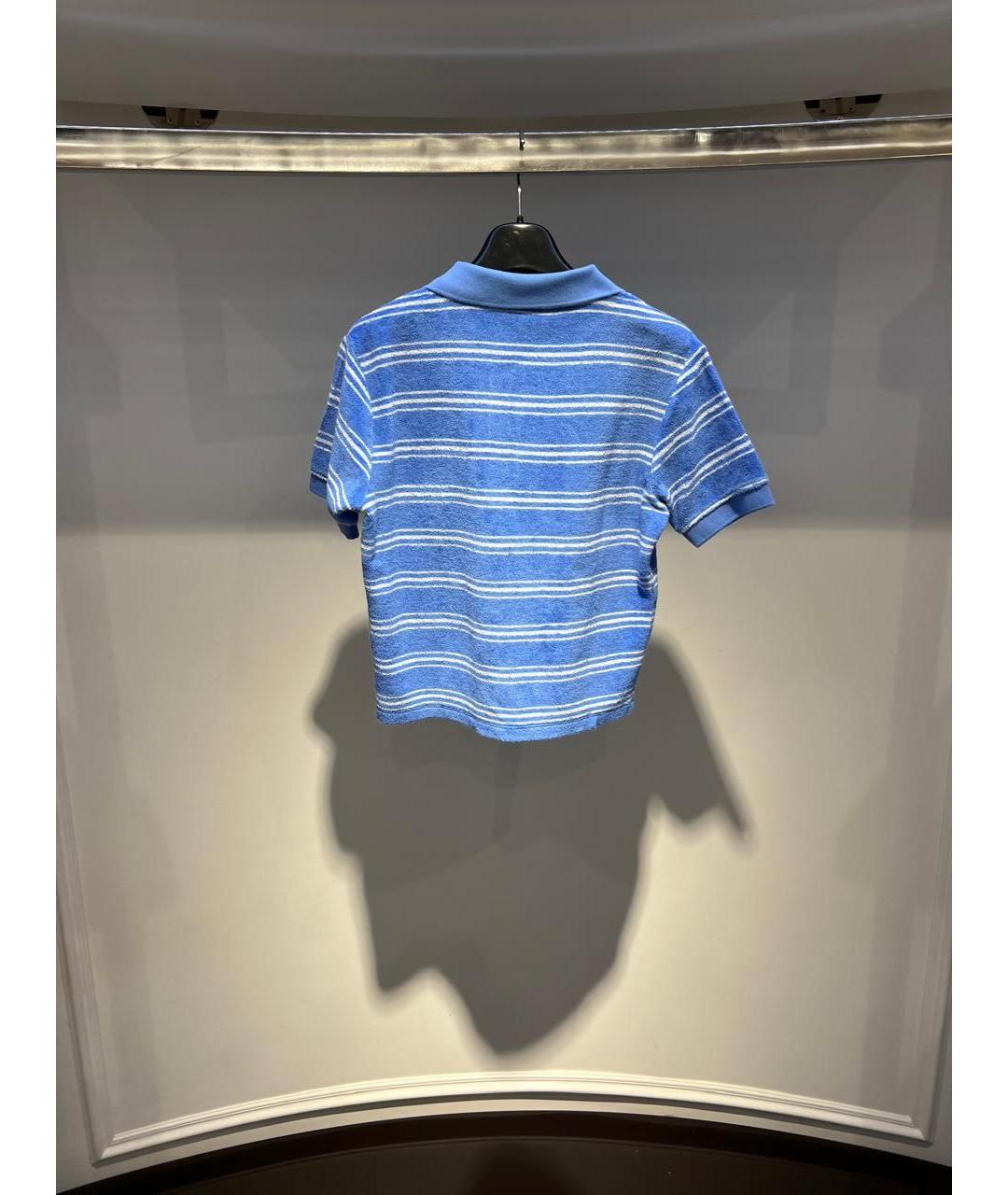 SPORTY AND RICH Голубая хлопковая футболка, фото 3