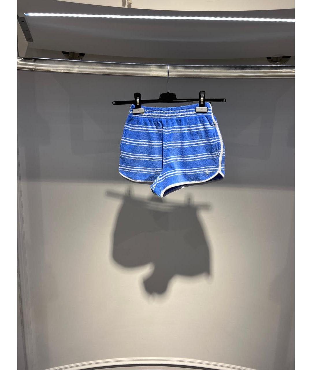 SPORTY AND RICH Голубые хлопковые шорты, фото 2
