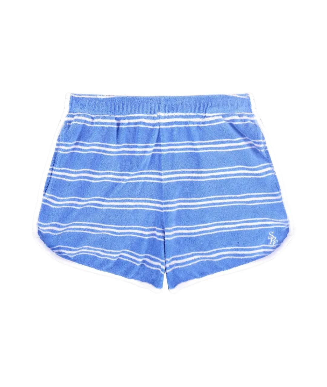 SPORTY AND RICH Голубые хлопковые шорты, фото 1