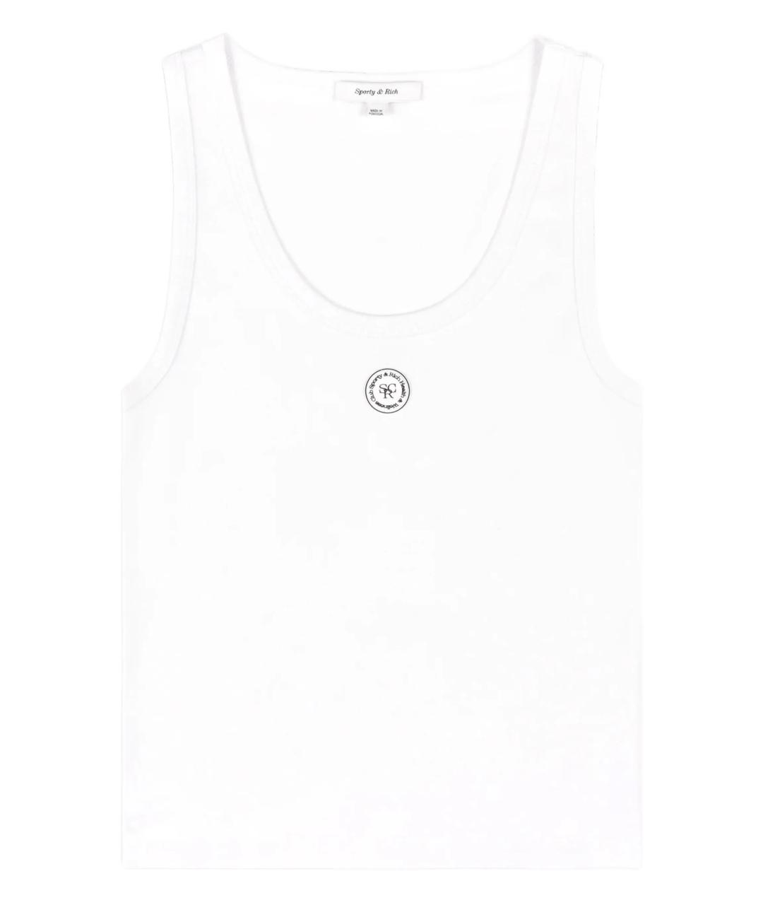 SPORTY AND RICH Белая хлопковая майка, фото 1