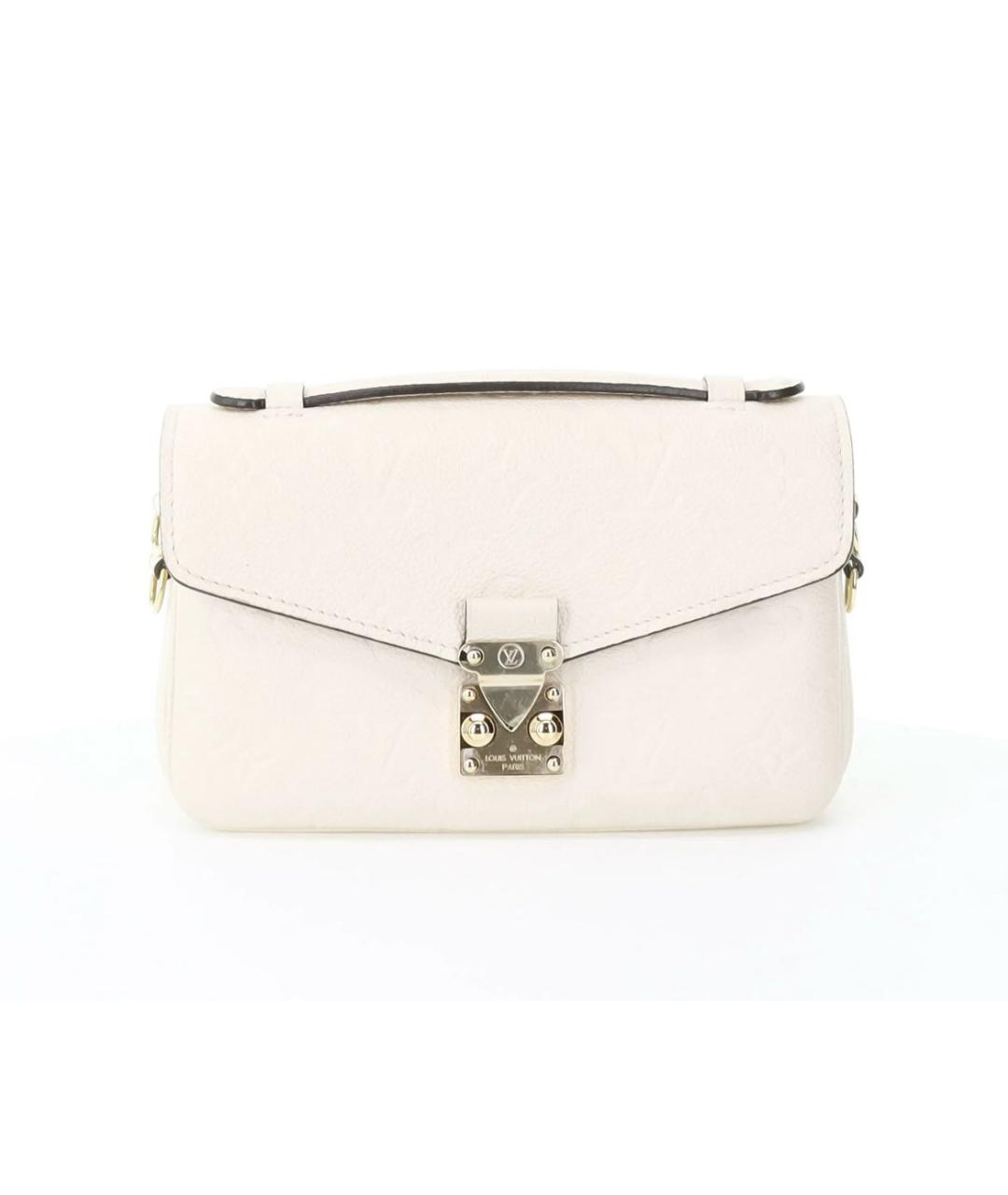 LOUIS VUITTON Бежевая кожаная сумка через плечо, фото 2