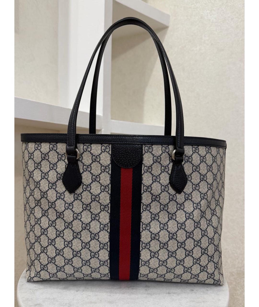 GUCCI Бежевая кожаная сумка с короткими ручками, фото 5