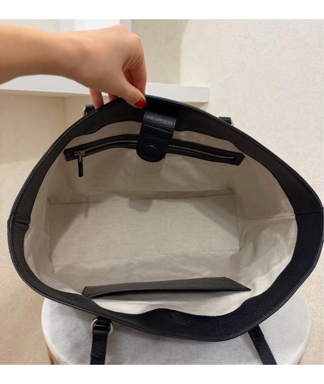 GUCCI Бежевая кожаная сумка с короткими ручками, фото 8