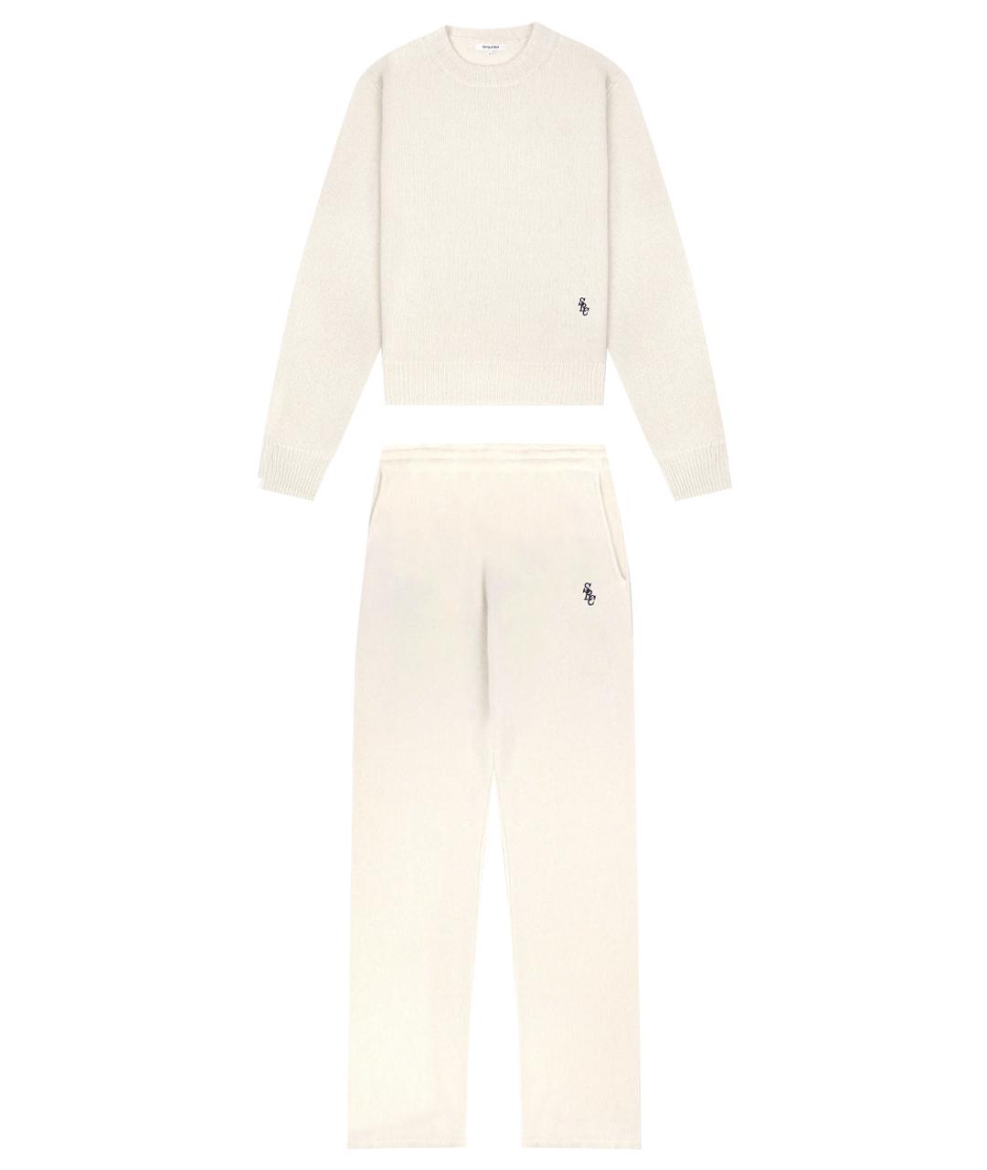 SPORTY AND RICH Бежевый кашемировый спортивные костюмы, фото 1