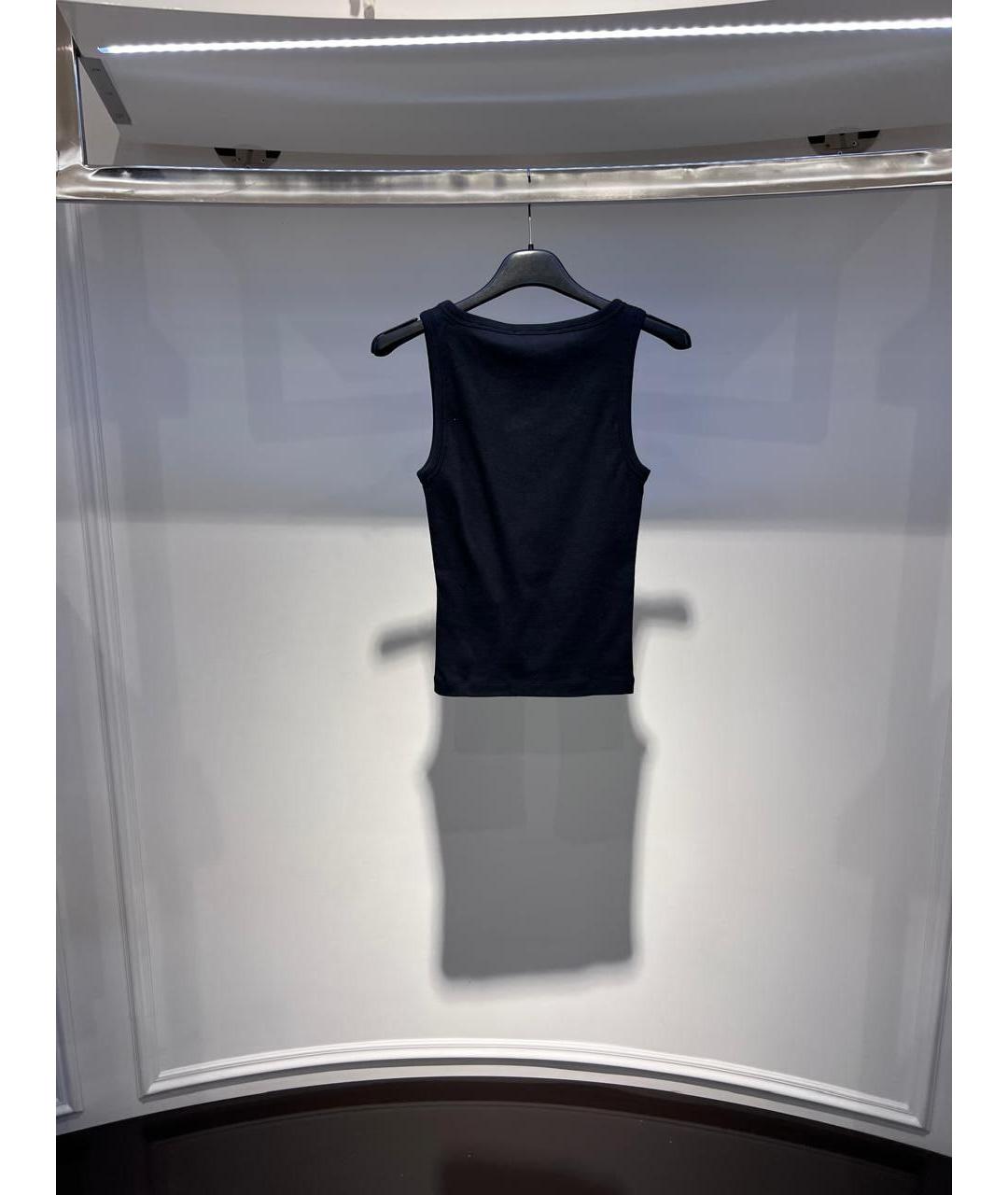 SPORTY AND RICH Черная хлопковая майка, фото 3