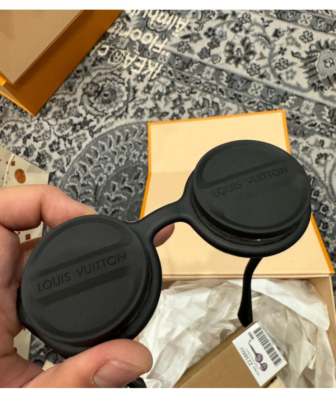LOUIS VUITTON Черные солнцезащитные очки, фото 7
