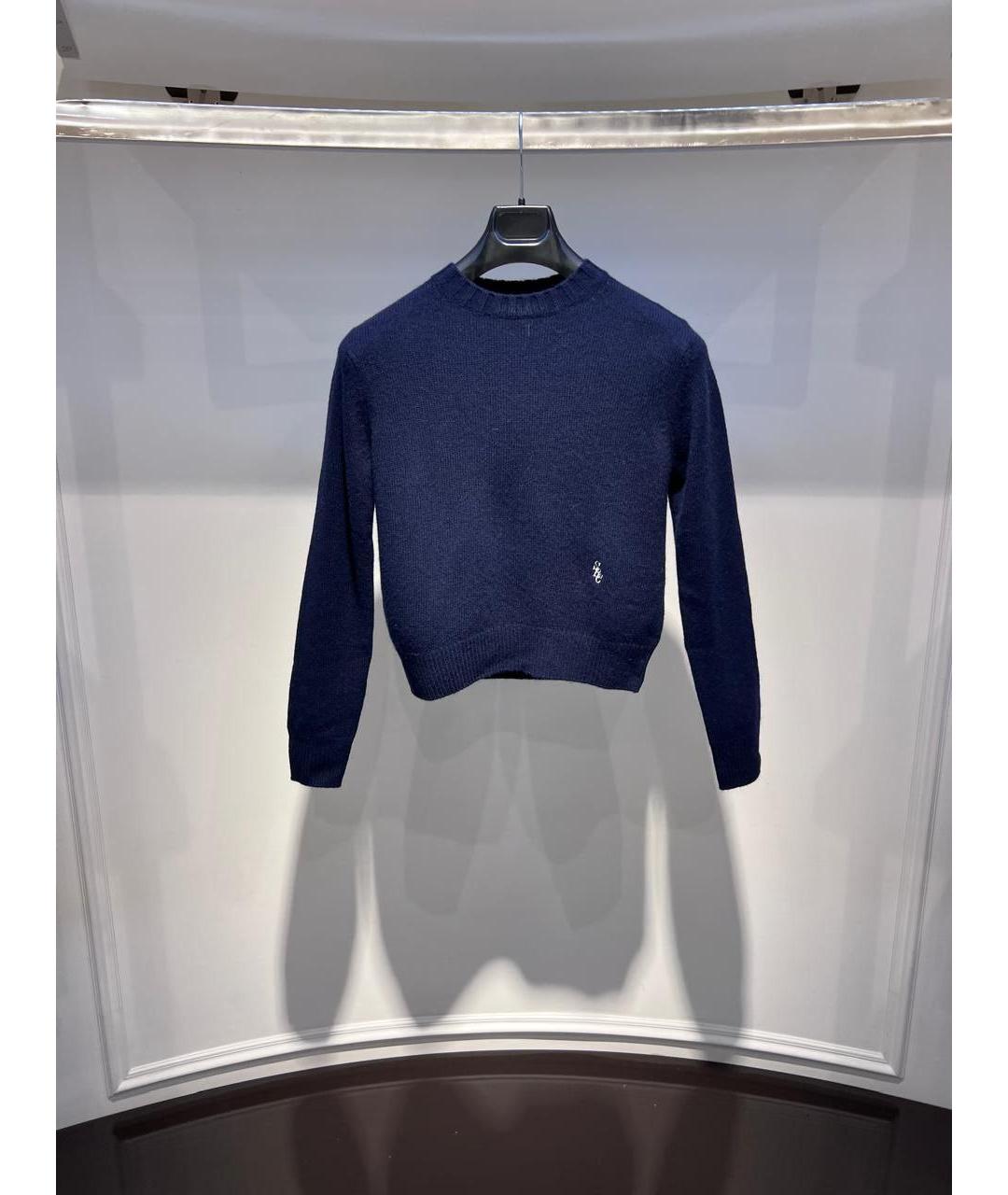SPORTY AND RICH Синий кашемировый джемпер / свитер, фото 2
