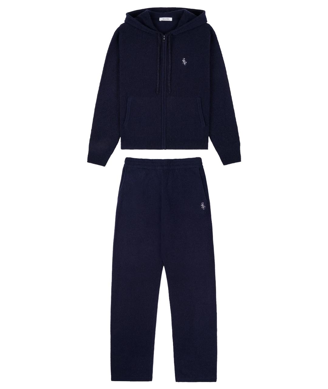 SPORTY AND RICH Синий кашемировый спортивные костюмы, фото 1