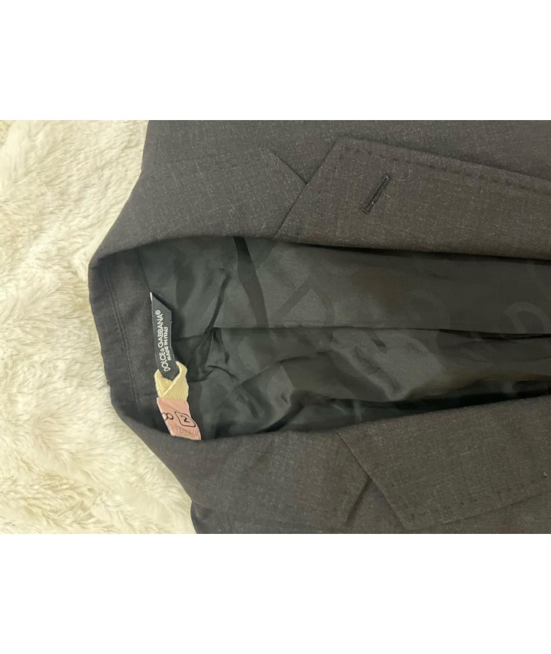 DOLCE&GABBANA Черный шерстяной жакет/пиджак, фото 3