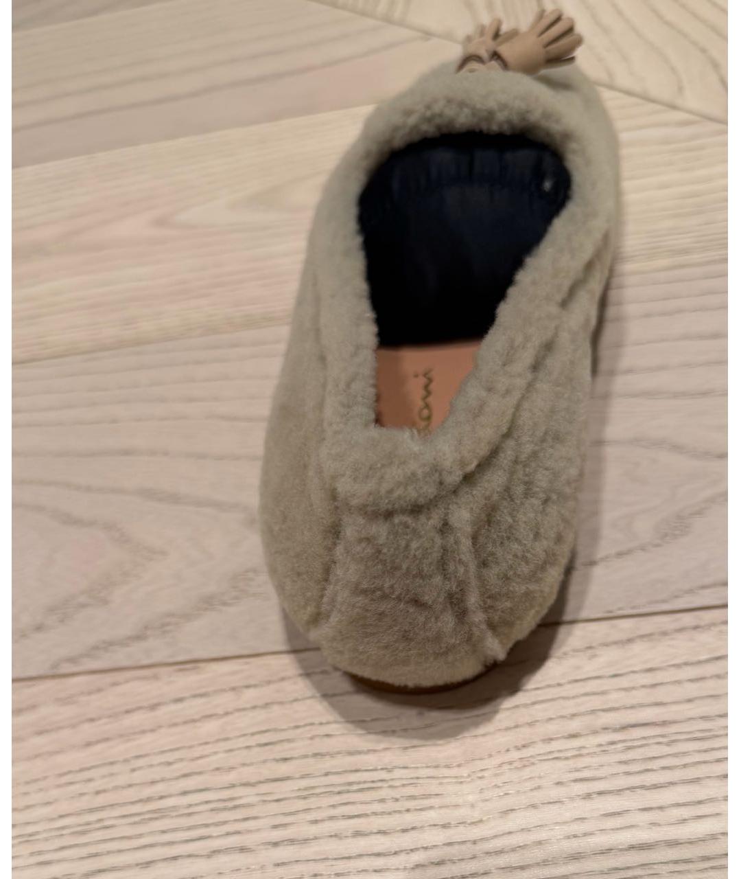 SANTONI Бежевые текстильные лоферы, фото 3