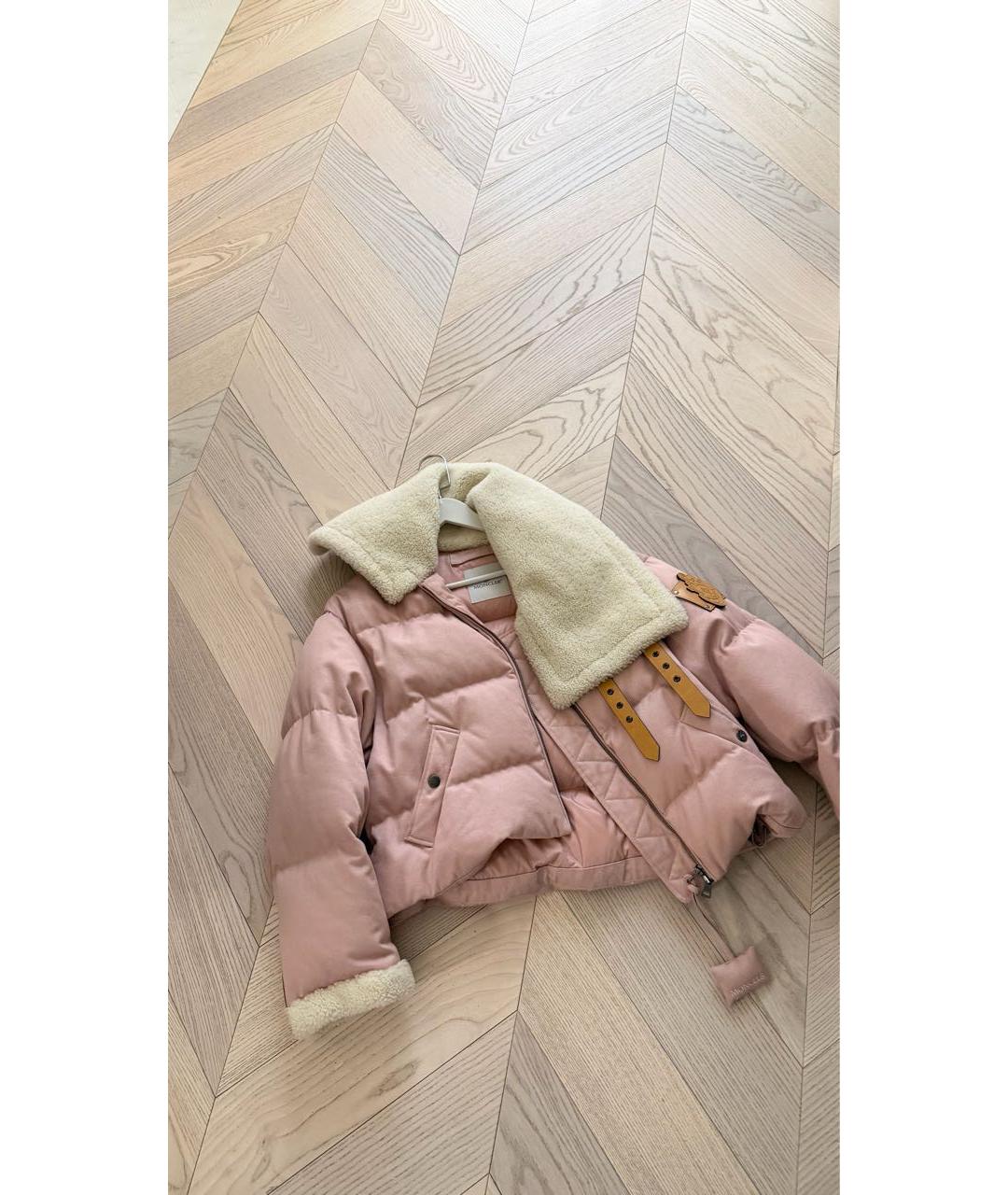 MONCLER Розовый пуховик, фото 3