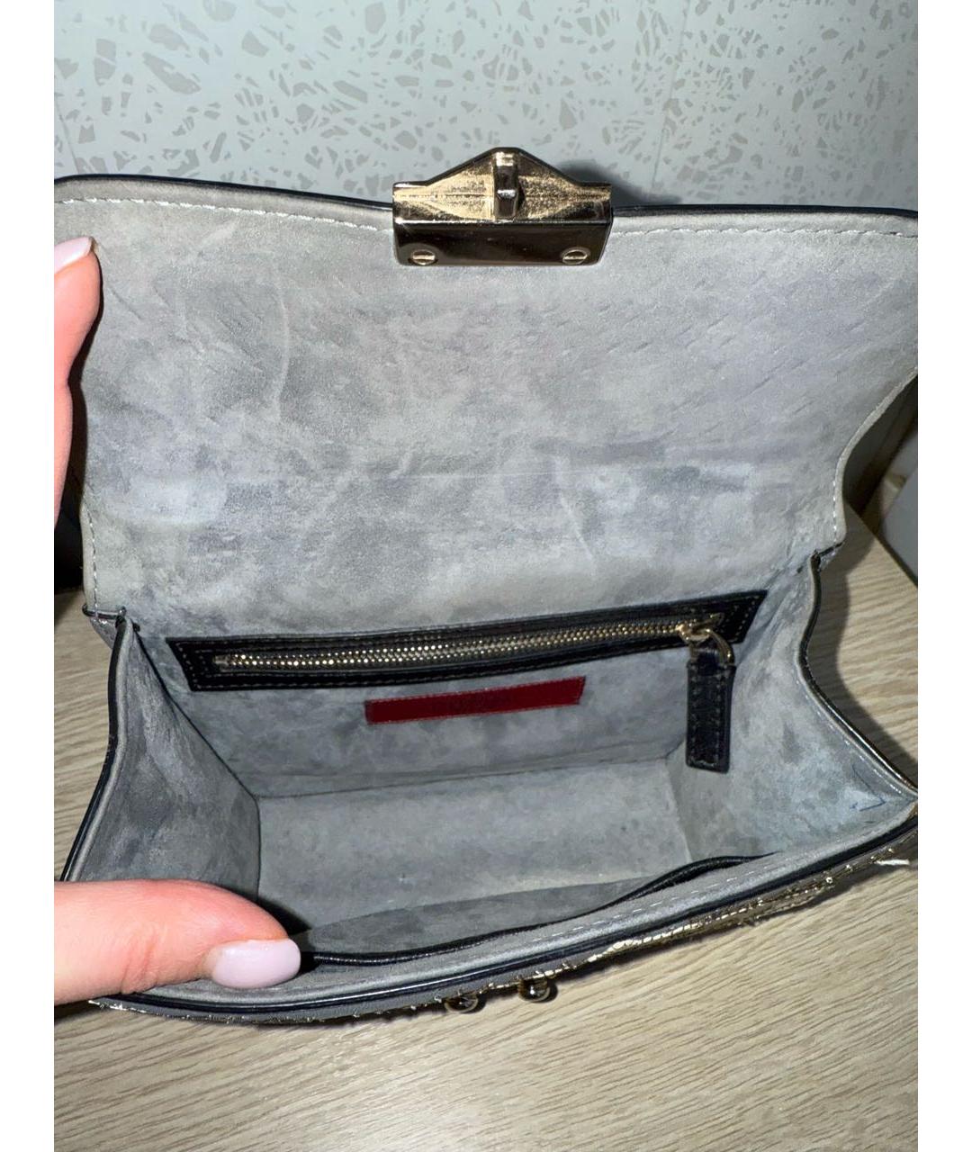 VALENTINO Голубая кожаная сумка через плечо, фото 6