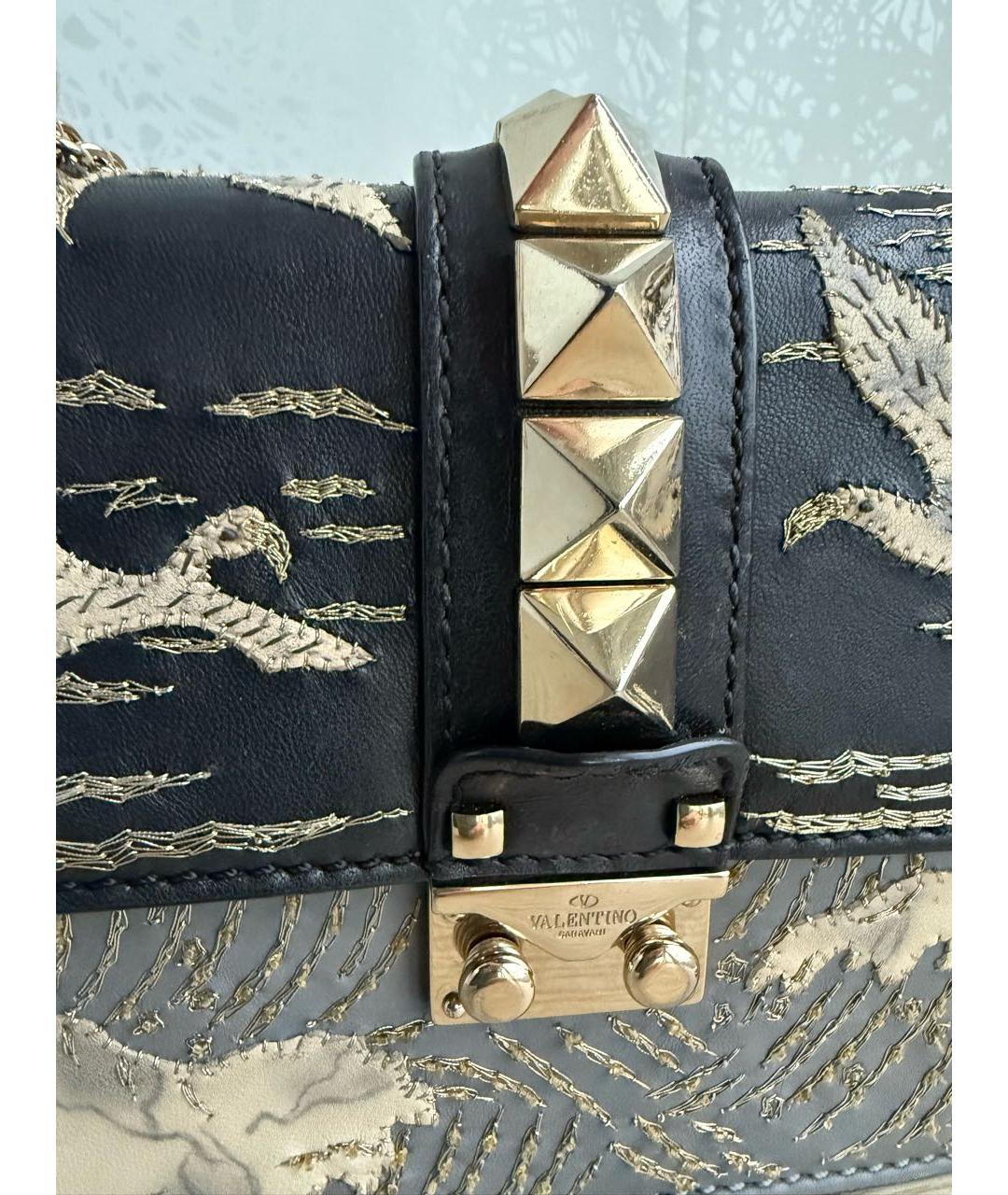 VALENTINO Голубая кожаная сумка через плечо, фото 4