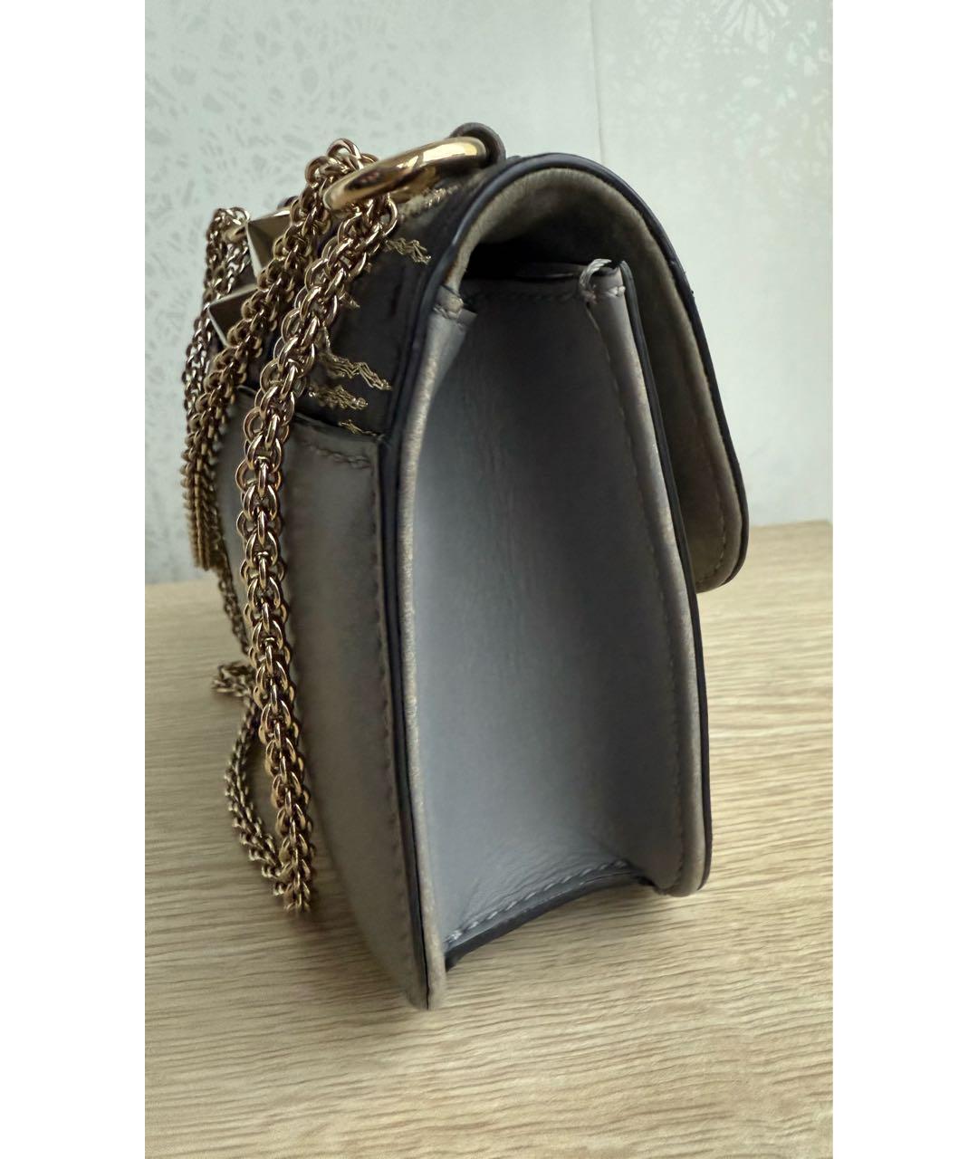 VALENTINO Голубая кожаная сумка через плечо, фото 5