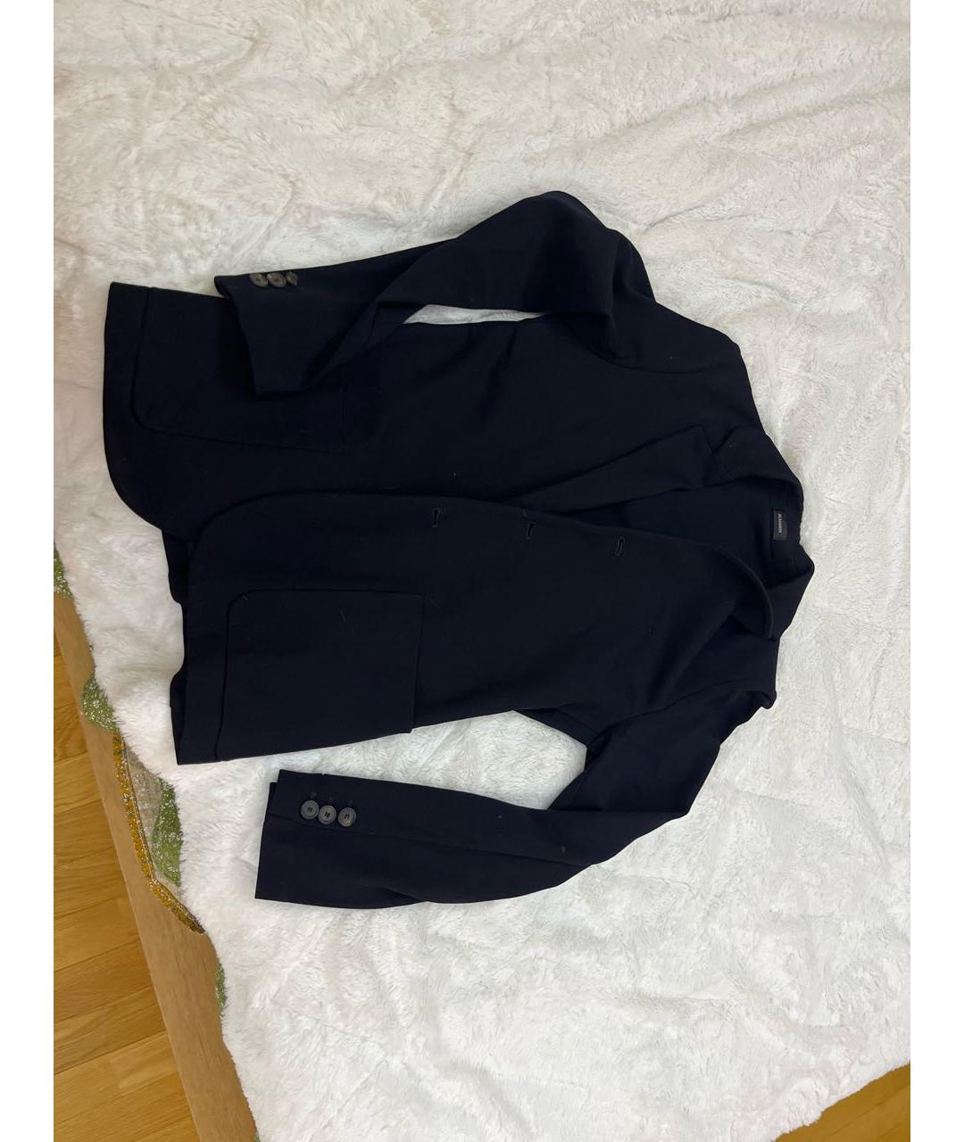 JIL SANDER Темно-синий вискозный кардиган, фото 5