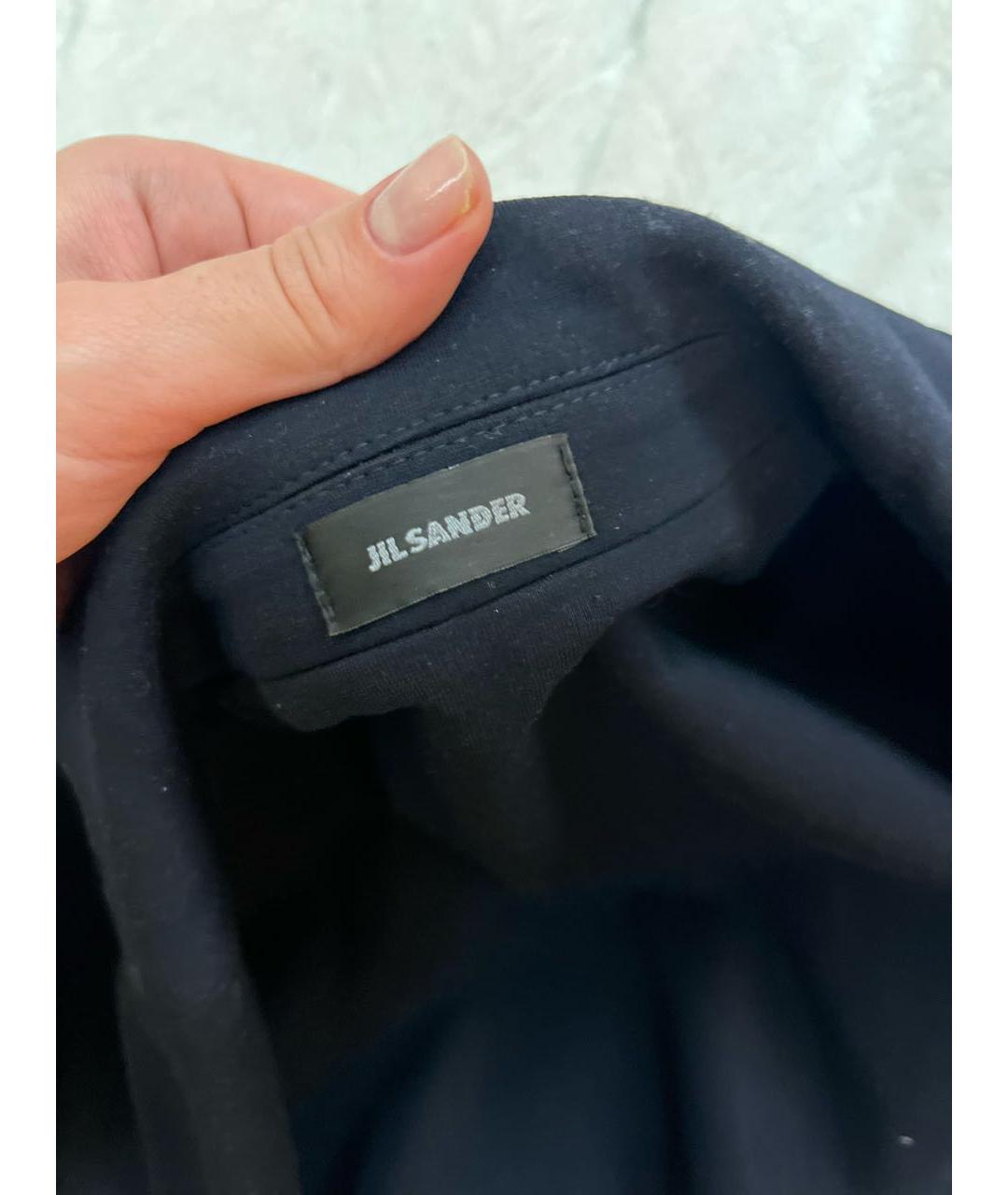 JIL SANDER Темно-синий вискозный кардиган, фото 3