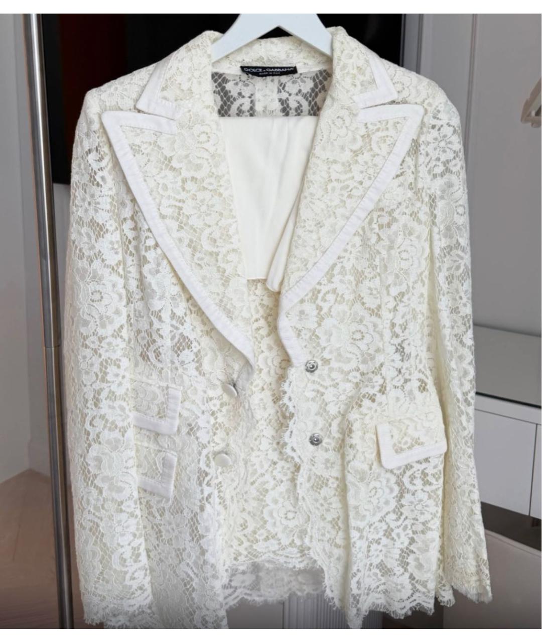 DOLCE&GABBANA Белый костюм с брюками, фото 6