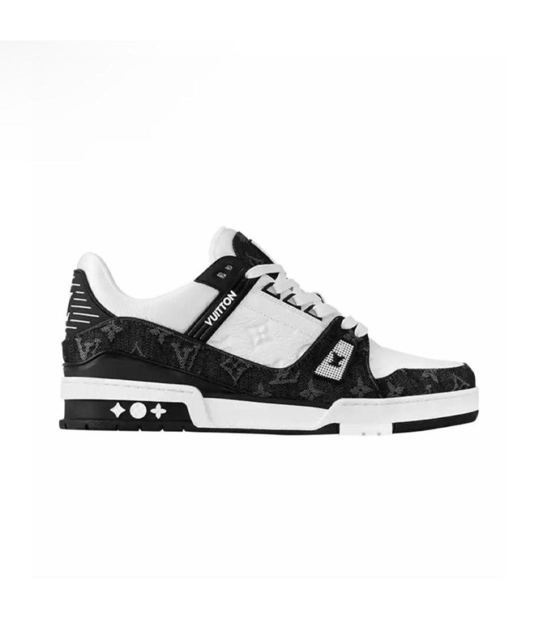 LOUIS VUITTON Черные кожаные низкие кроссовки / кеды, фото 5