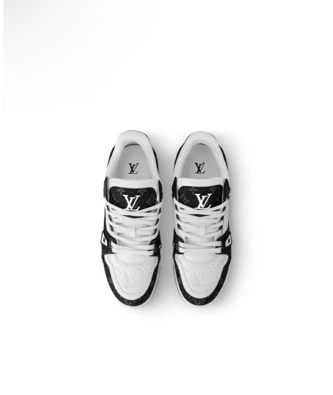 LOUIS VUITTON Черные кожаные низкие кроссовки / кеды, фото 2