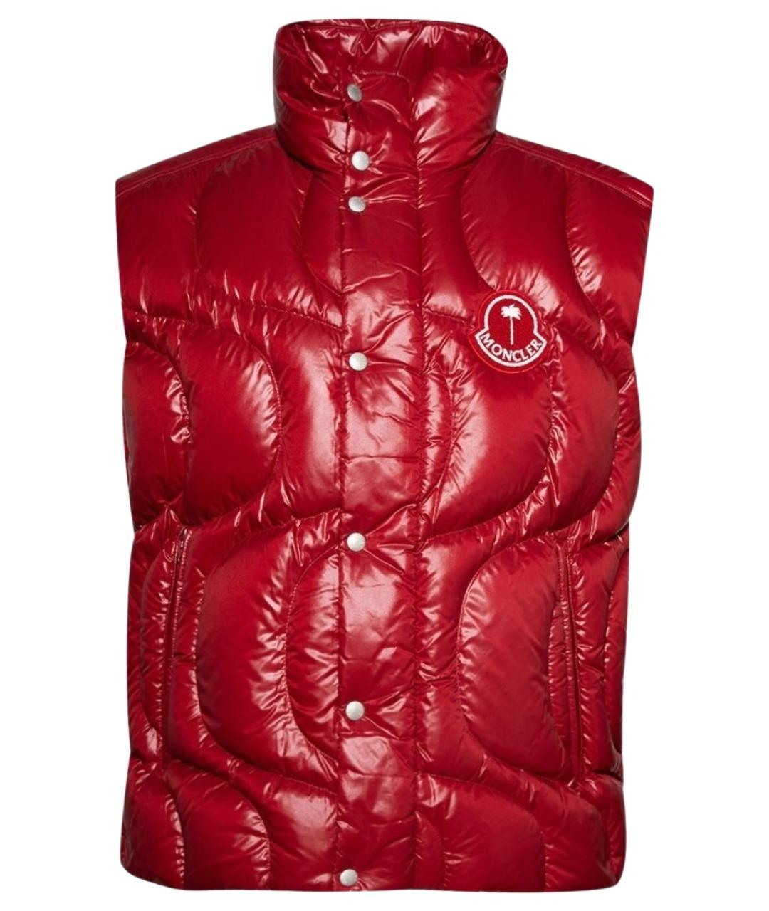 MONCLER Красный полиамидовый жилет, фото 1